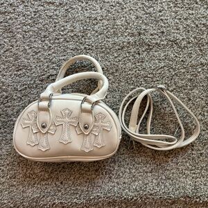 White cross purse
